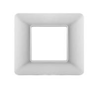 PLACCA TECNOPOLIMERI JOY ARGENTO 2 POSTI COMPATIBILE MATIX MAPT2P-MAPJOY-P5002-AR MAPAM