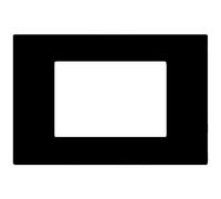 PLACCA TECNOPOLIMERI NERA 3 POSTI VP42 COMPATIBILE VIMAR PLANA VP42-P3-ECO27278 ECOVA