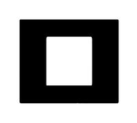 PLACCA TECNOPOLIMERI NERO 2 POSTI VP42 COMPATIBILE VIMAR PLANA VP42-P2-ECO27260 ECOVA