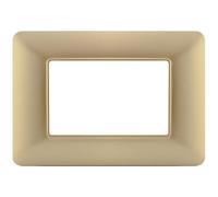 PLACCA TECNOPOLIMERI ORO 3 POSTI COMPATIBILE MATIX MAPT3P-MAPJOY-P5003-OR MAPAM