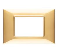 PLACCA TECNOPOLIMERI ORO 3 POSTI COMPATIBILE PLANA MAPP3P-MAPGEM-P6003-OR MAPAM