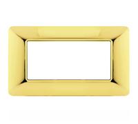 PLACCA TECNOPOLIMERI ORO LUCIDO 4 POSTI COMPATIBILE MATIX MAPT4P-MAPJOY-P5004-OL MAPAM