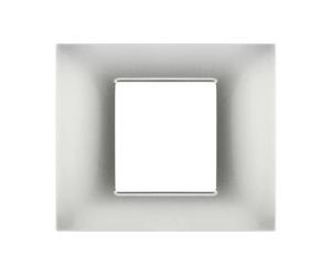 PLACCA TECNOPOLIMERI SILVER 2 POSTI COMPATIBILE PLANA MAPP2P-MAP6002-09 MAPAM