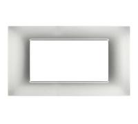 PLACCA TECNOPOLIMERI SILVER 4 POSTI COMPATIBILE PLANA MAPP4P-MAPGEM-P6004-SI MAPAM
