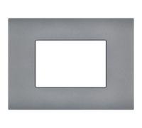 PLACCA TECNOPOLIMERI SUN GRIGIA 3 POSTI COMPATIBILE VIMAR ARKE' SUN P-MAPSUN-P9003-GR MAPAM