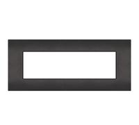 PLACCA TECNOPOLIMERI SUN NERA 7 POSTI COMPATIBILE VIMAR ARKE' SUN P-MAPSUN-P9007-NE MAPAM