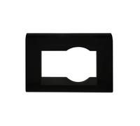 Placca TL Unel+1 Posto Nero Compatibile con bticino Living Classic