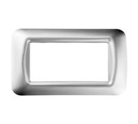 PLACCA TOP SYSTEM - IN TECNOPOLIMERO FINITURA LUCIDA - 4 POSTI - CROMO SOFT -...
