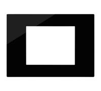 Placca tre moduli Vimar Reflex in tecnopolimero nero Nero