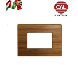 PLACCA UNIKA COMPATIBILE BTICINO AXOLUTE IN PVC E LEGNO