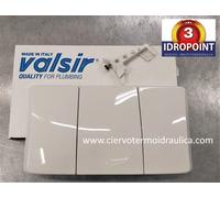 PLACCA VALSIR VS0804001 ABS BIANCO LUCIDO 1 PULSANTE CASS.SCARICO INCASSO MEDUSA