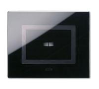 A.v.E. Placca Veratouch 44PVTC01NAL in vetro 3 moduli per 1 comando Nero Assoluto finitura lucida