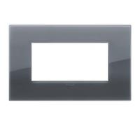 Placca Vimar Arke 4 moduli classic grigio fume 19654.61