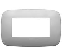 Placca Vimar Arkè Round 4 Moduli Metallo Nichel Matt 19684.30