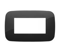 Placca Vimar Arke Round 4 Moduli nero 19684.81