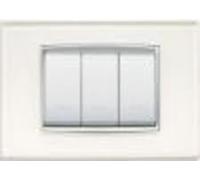 Placca Vimar Eikon Classic 3 Moduli Bianco Ice 20653.B72