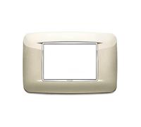 Vimar Placca 3 Posti Eikon Champagne Metallo