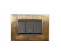 PLACCA VIMAR IDEA COMPATIBILE LEGNO GRIGIO BRONZO NERO BIANCO 3 4 6