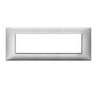 Vimar 14657.71 Placca Tecnopolimero 7 Moduli Argento Metallizzato Plana