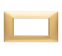 PLACCA VIMAR PLANA 4 POSTI MODULI ORO OPACO TECNOPOLIMERO 14654.25