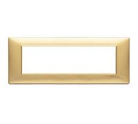 PLACCA VIMAR PLANA 7 POSTI MODULI ORO OPACO TECNOPOLIMERO 14657.25
