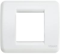 Placca Vimar Rondò 1-2 Moduli Metallizzata Bianca 17093.01