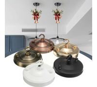 Placca vintage con gancio a rosetta, kit di montaggio per lampadario in ferro, per corridoio, ristorante, bar, capacità di carico 10 kg, con accessori di montaggio