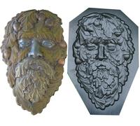 Placca viso uomo verde stampo vecchio albero facce spirito legno Greenman D31