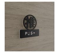 Placca WC Segnaletica for bagno creativo vuoto in acrilico Toilette for WC maschile e femminile for di lusso Club Hotel Cartello adesivo for porta scorrevole(9,15x15cm)