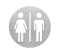 Placca WC Targhe for bagni personalizzate di tutti i generi - Cartello for porta del WC for bagno Pannello in alluminio composito Oro Argento(Silver,20x20cm)