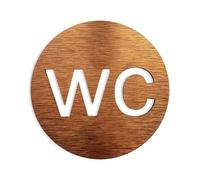 Placca WC Targhe for bagni personalizzate di tutti i generi - Cartello for porta del WC for bagno Pannello in alluminio composito Oro Argento(WC,10x10cm)