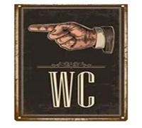 Placca WC Uomo Signora Divertente WC Segno Poster in metallo Targa igienica in KTV Bar Negozio Bagno Decorazione della parete Murale casa 8 X 12 pollici(2)
