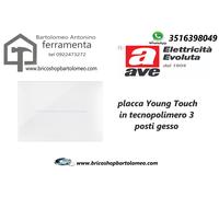 placca Young Touch in tecnopolimero 3 posti gesso