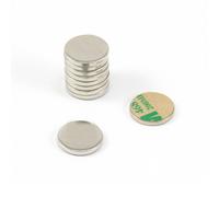 Placcato IN Nichel Acciaio Dolce Disco Con 3M™ Autoadesivo - 16mm Diametro X 2mm