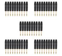 Placcatura Nel Oro 50x Connettore Mono Professionale 2 Poli 6,35 mm 6,5 mm Presa Jack Stereo Neutrik 6,35 mm Jack Nero