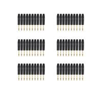 Placcatura Nel Oro 60 Pezzi Connettore Mono Professionale 2 Poli 6,35 mm 6,5 mm Presa Jack Stereo Neutrik 6,35 mm Jack Nero