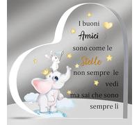 Placche Acriliche Buoni amici Laurea Amica Regalo Targhe e Cartelli Decorativi d'Ispirazione Donne Uomini Compleanno Amicizia Apprezzare Ricordi Natale Colleghi Colleghe Pensionato Segni Amica Stelle
