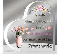 Placche Acriliche Cuore Regalo Compleanno Ispiratore Targhe e Cartelli Decorativi Nipote Amica Laurea Ricordi Natale l'apprezzamento Segni Sorella Stagione Straordinaria Promemoria Donne Uomini