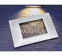 TOT ELECTRIC Placche compatibili con Vimar Plana 2 3 4 7 posti (4 posti, T09 - silver)