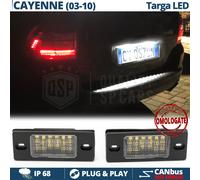 PLACCHE Complete Luci TARGA LED per Porsche CAYENNE 03-10 CANBUS 18 LED 6500K