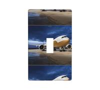 Placche da parete con stampa di aeroplano in the Evening Light Print Graphics Decor - Copertura per interruttore singolo a levetta