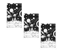 Placche da parete vuote con stampa astronauta e alieno, per hotel, cucina, bagno, camera da letto, 6 x 11,4 cm.