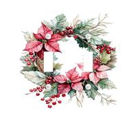 Placche di copertura per interruttore della luce a forma di stella di Natale, con fiori rossi festivi per decorazioni natalizie invernali, piatti da parete, dimensioni standard, doppia levetta