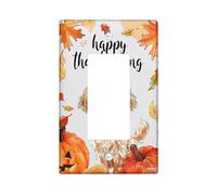Placche di copertura per interruttore della luce del Ringraziamento, design autunnale con cane e zucca per decorazioni natalizie, piastre da parete in materiale termoplastico, bilanciere singolo di