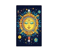 Placche di copertura per interruttore luce solare celestiale, design giallo e blu vibrante per decorazioni domestiche, piastre da parete in materiale termoplastico, piastra di copertura vuota di