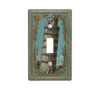 Placche di copertura per interruttori della luce della torre pendente, ottanio architettura vintage per decorazioni domestiche, piastre da parete in materiale termoplastico, dimensioni standard