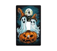 Placche di copertura per interruttori della luce fantasma di Halloween, decorazioni per la casa infestata spettrale, scena notturna oscura, piastre da parete in materiale termoplastico, dimensioni