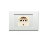 PLACCHE IN TECNOPOLIMERO, COMPATIBILE CON BTICINO MAGIC, 1 MODULO/POSTO DOPPIO, UNEL, SCHUKO, COLORE BIANCO, ALTA QUALITA', SQUADRATE, RETTANGOLARI, DESIGN CLASSICO, PER INTERRUTTORI/PRESE