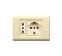 PLACCHE IN TECNOPOLIMERO, COMPATIBILE CON BTICINO MAGIC, 2 MODULI/POSTI, SINGOLO E DOPPIO, SCHUKO, UNEL, COLORE AVORIO, ALTA QUALITA',DESIGN CLASSICO, PER INTERRUTTORI/PRESE