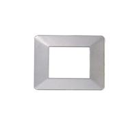 PLACCHE IN TECNOPOLIMERO COMPATIBILE CON SERIE PLANA 2-3-4-7 MODULI COLORI ASSORTITI ETTROIT (3 MODULI, SILVER)